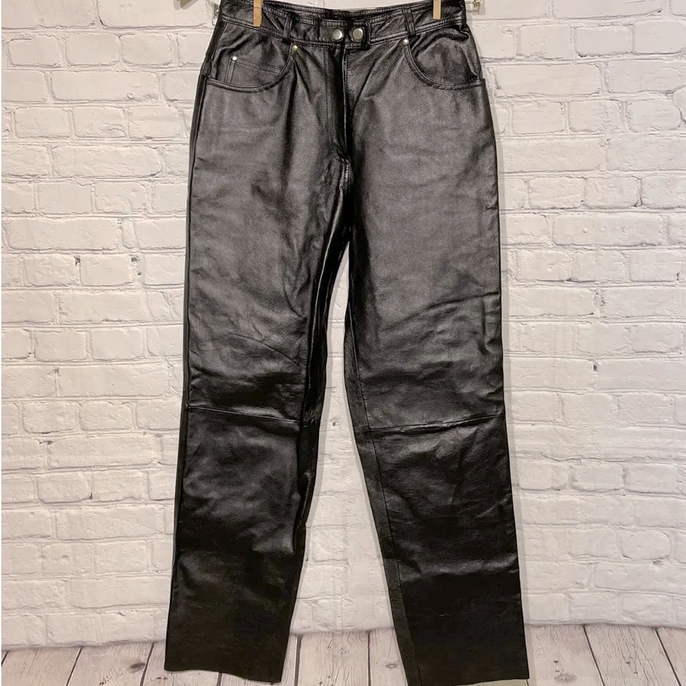 Guide Gear black leather pants size 8 high rise